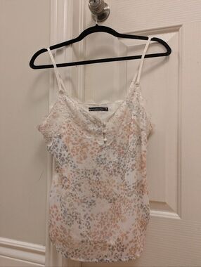Y2K Abercrombie & Fitch Women's Lace Trim Spaghetti Strap Cami